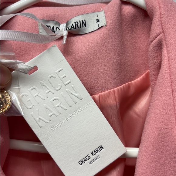 Grace Karin Elegant Pink Coat-NWT - Picture 2 of 5